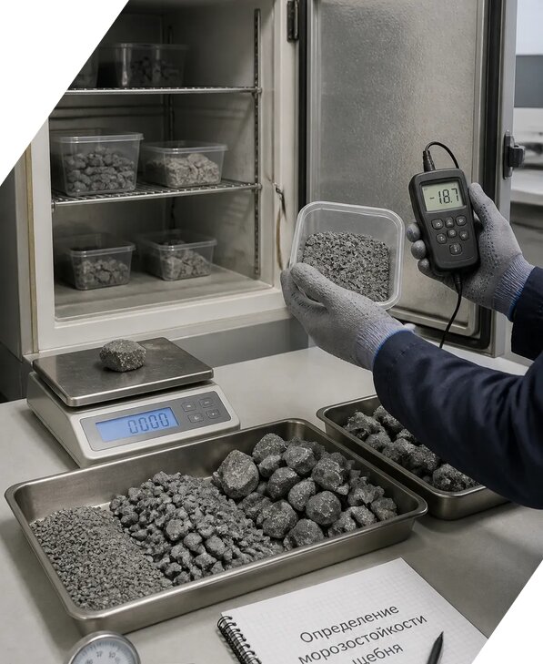 Определение морозостойкости щебня в Новороссийске от 3573 р. | ЭкспертизаРоссия