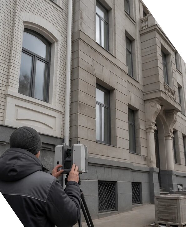 Лазерное сканирование фасадов зданий для обследования в Новороссийске